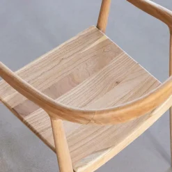 Made in Meubles Chaise<Chaise en bois de teck brut June (lot de 2)