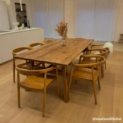 Made in Meubles Chaise<Chaise en bois de teck June (lot de 2)