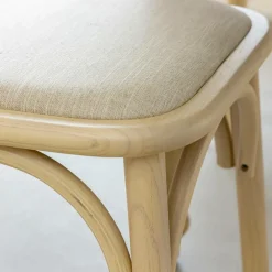 Made in Meubles Chaise<Chaise en bois d'orme clair et cannage Luzian (lot de 2)