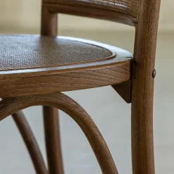 Made in Meubles Chaise<Chaise en bois d'orme et cannage Luzian (lot de 2)