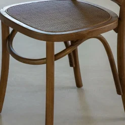 Made in Meubles Chaise<Chaise en bois d'orme et cannage Luzian (lot de 2)