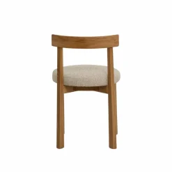 Made in Meubles Chaise<Chaise en bois d'orme et tissu bouclette gris Aline (lot de 2)