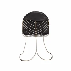 Made in Meubles Chaise<Chaise en cuir et métal noir Heidi