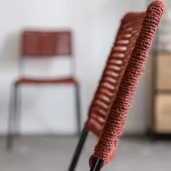 Made in Meubles Chaise<Chaise en métal et corde rouge Emilia (lot de 2)