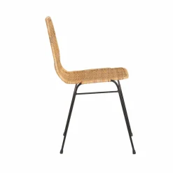 Made in Meubles Chaise<Chaise en métal et rotin Minal (lot de 2)