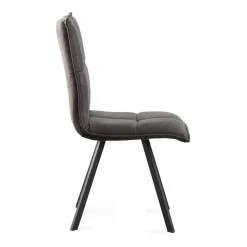 Made in Meubles Chaise<Chaise en polyester noir Nino (lot de 2)