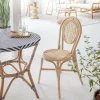 Made in Meubles Chaise<Chaise en rotin bistrot Nohan (lot de 2)