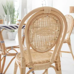 Made in Meubles Chaise<Chaise en rotin bistrot Nohan (lot de 2)