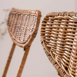 Made in Meubles Chaise<Chaise en rotin et en métal Leila (lot de 2)