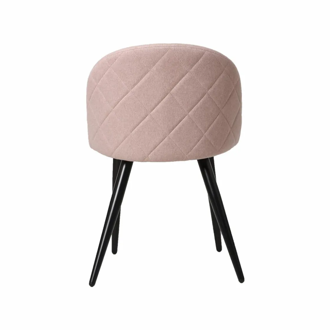 Made in Meubles Chaise<Chaise en tissu rose pâle et métal Jasmine (lot de 2)