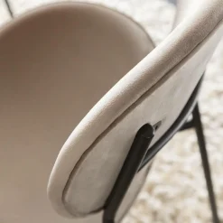 Made in Meubles Chaise<Chaise en velours marron glacé Sohane (lot de 2)