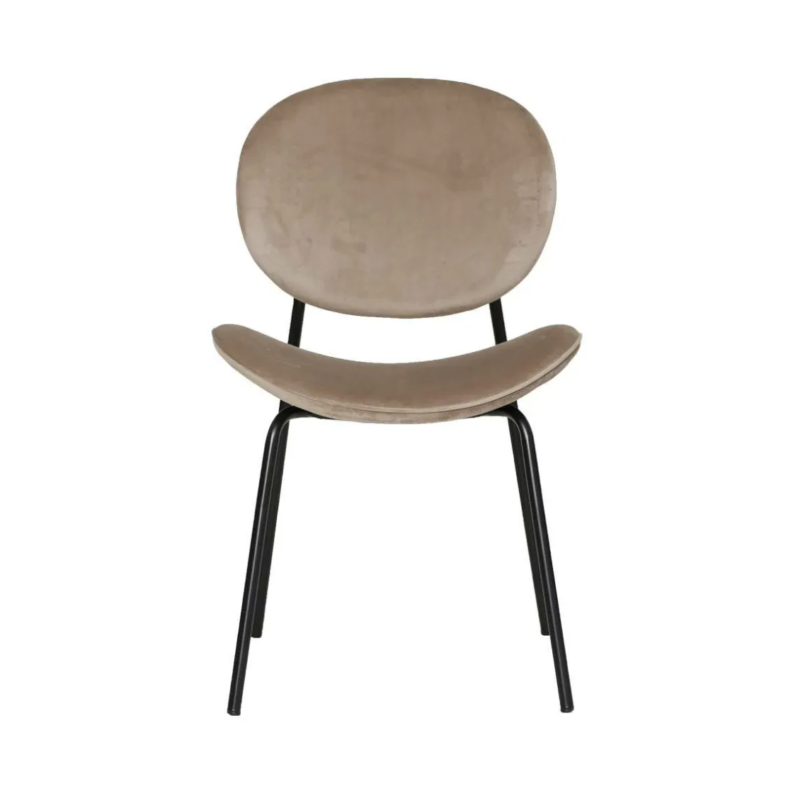 Made in Meubles Chaise<Chaise en velours marron glacé Sohane (lot de 2)