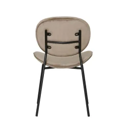 Made in Meubles Chaise<Chaise en velours marron glacé Sohane (lot de 2)