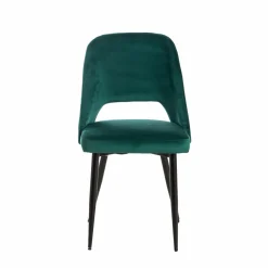Made in Meubles Chaise<Chaise en velours vert Rumba (lot de 2)