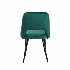 Made in Meubles Chaise<Chaise en velours vert Rumba (lot de 2)