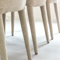 Made in Meubles Chaise<Chaise intégralement en tissu écru Doris (lot de 2)