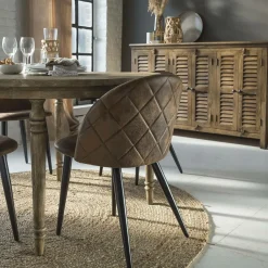 Made in Meubles Chaise<Chaise marron chocolat Jasmine (lot de 2)