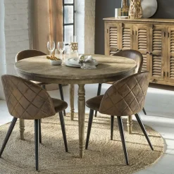 Made in Meubles Chaise<Chaise marron chocolat Jasmine (lot de 2)