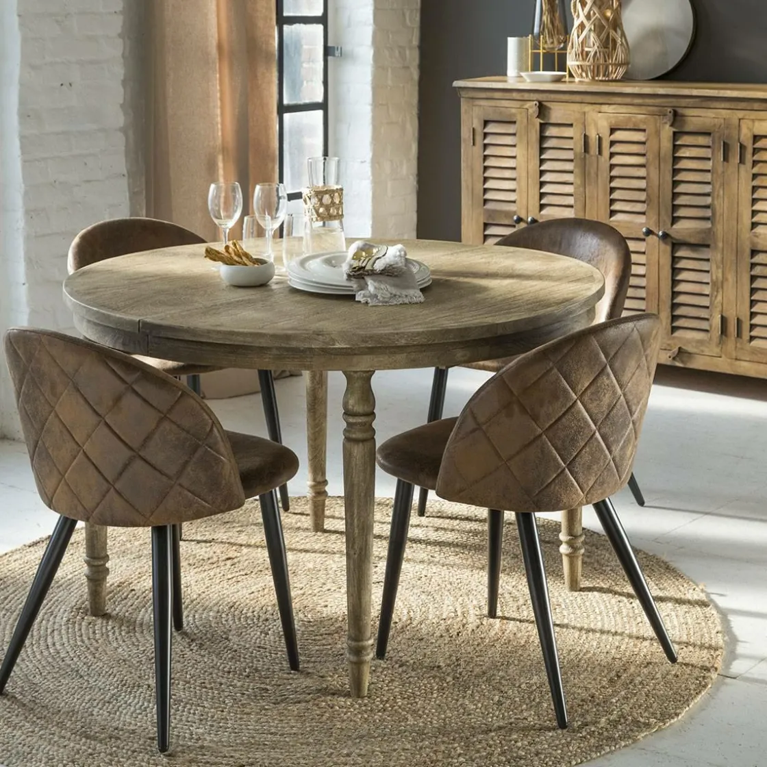 Made in Meubles Chaise<Chaise marron chocolat Jasmine (lot de 2)