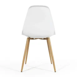 Made in Meubles Chaise<Chaise scandinave blanc pieds compas Marius (lot de 2)