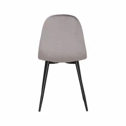 Made in Meubles Chaise<Chaise scandinave en velours gris Copenhague (lot de 2)