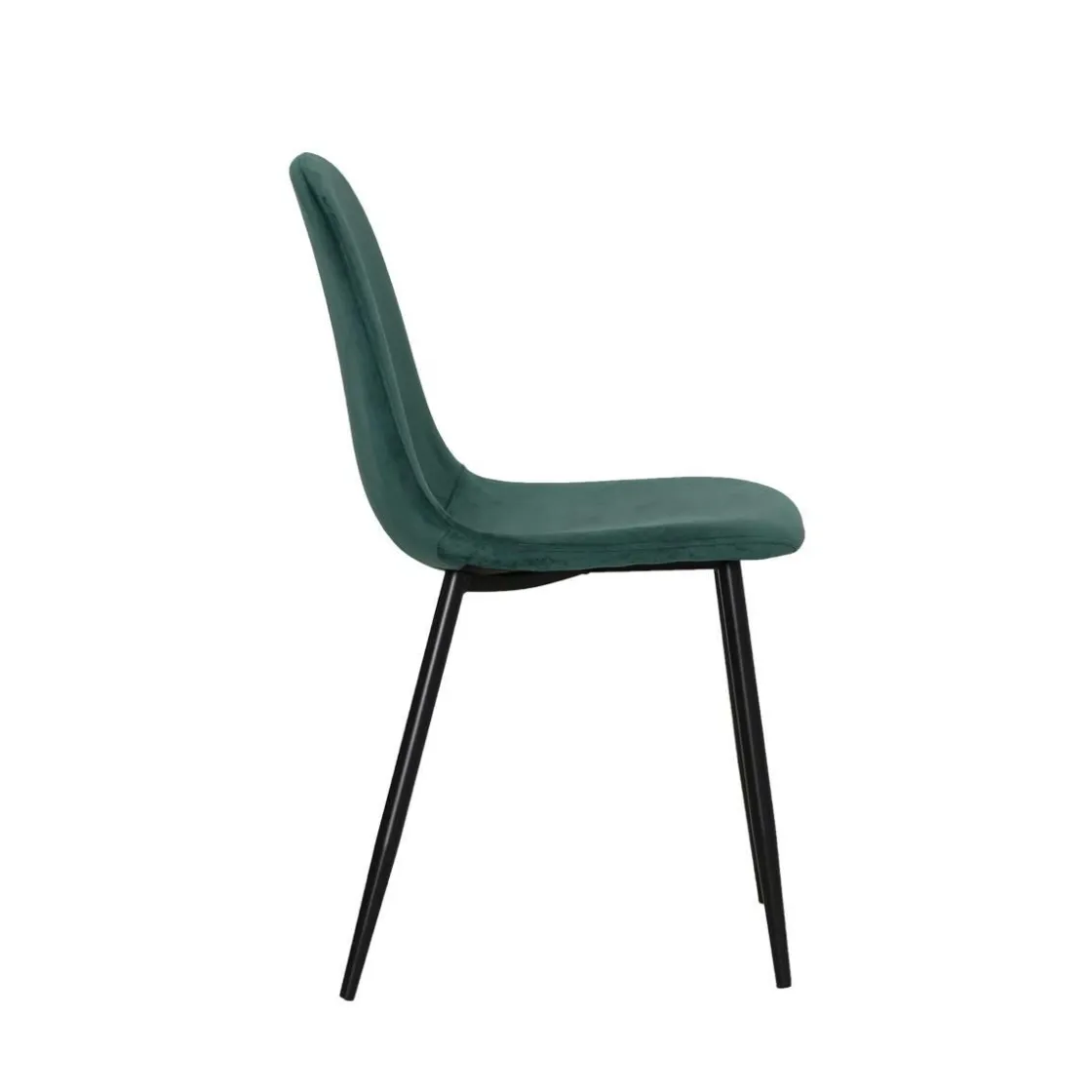 Made in Meubles Chaise<Chaise scandinave en velours vert Copenhague (lot de 2)