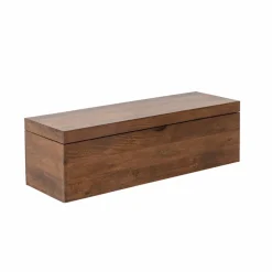 Made in Meubles Banc|Meuble De Rangement<Coffre banc en bois de manguier foncé Babeth