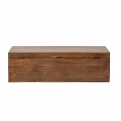 Made in Meubles Banc|Meuble De Rangement<Coffre banc en bois de manguier foncé Babeth