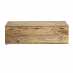 Made in Meubles Banc|Meuble De Rangement<Coffre banc en bois de manguier clair Babeth