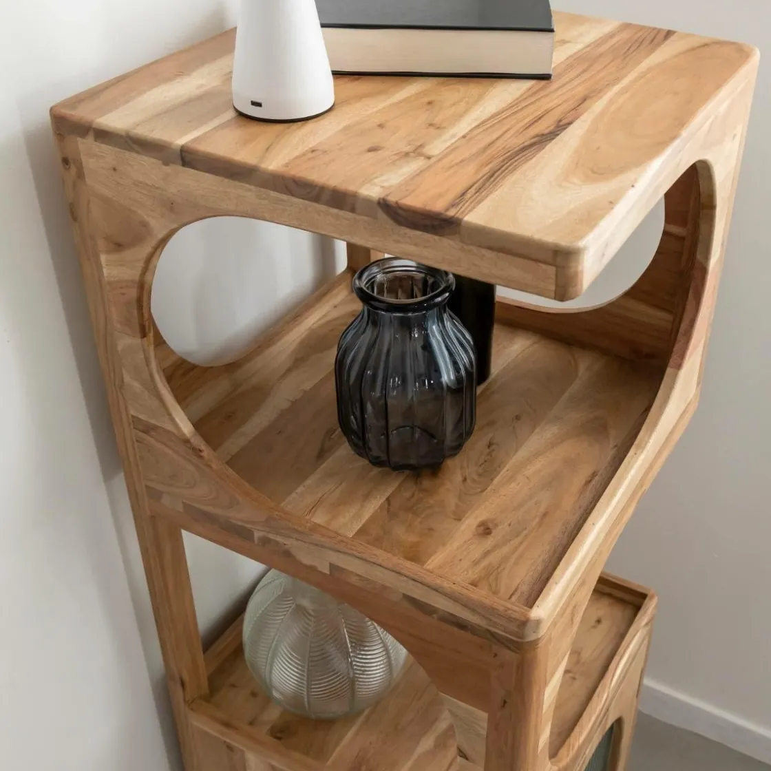 Made in Meubles Colonne<Colonne 1 étagère en bois d'acacia Emyr