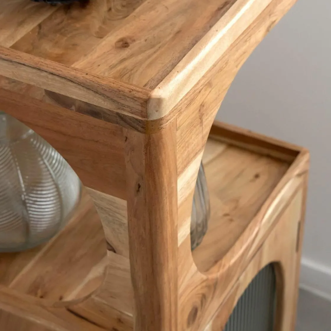 Made in Meubles Colonne<Colonne 1 étagère en bois d'acacia Emyr