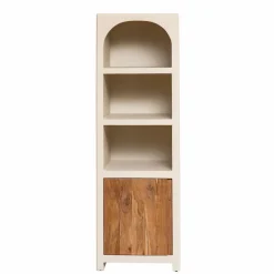 Made in Meubles Colonne|Armoire<Colonne de salle de bain en bois effet béton et bois d'acacia Dalva