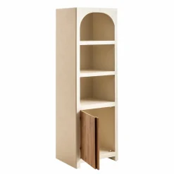 Made in Meubles Colonne|Armoire<Colonne de salle de bain en bois effet béton et bois d'acacia Dalva