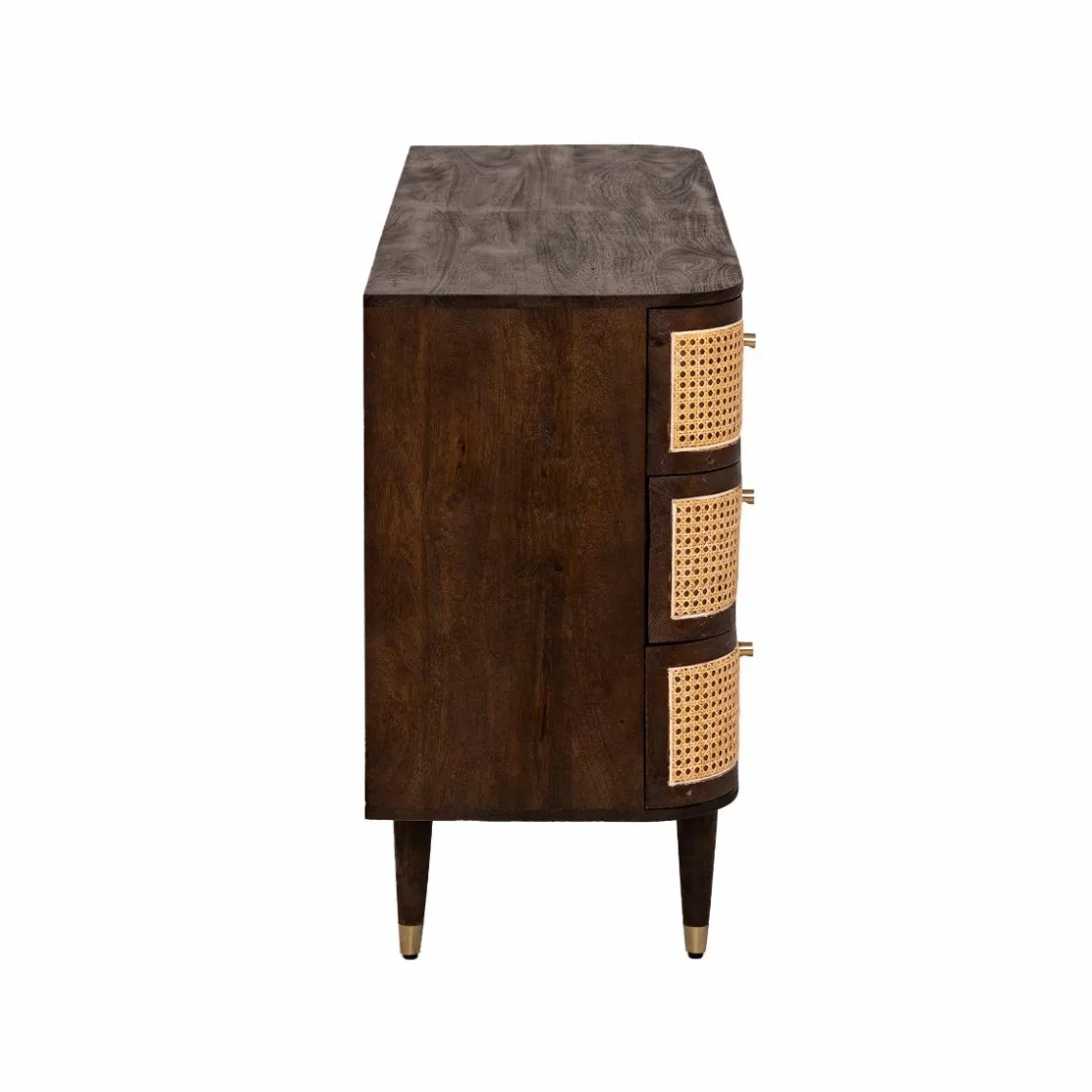 Made in Meubles Commode<Commode 6 tiroirs en bois de manguier et cannage Soren