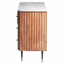 Made in Meubles Commode<Commode en bois d'acacia et marbre blanc Judith