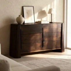 Made in Meubles Commode|Meuble De Rangement<Commode en bois de manguier foncé Liriel