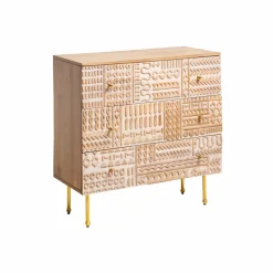 Made in Meubles Commode<Commode en bois de manguier sculpté Léopold