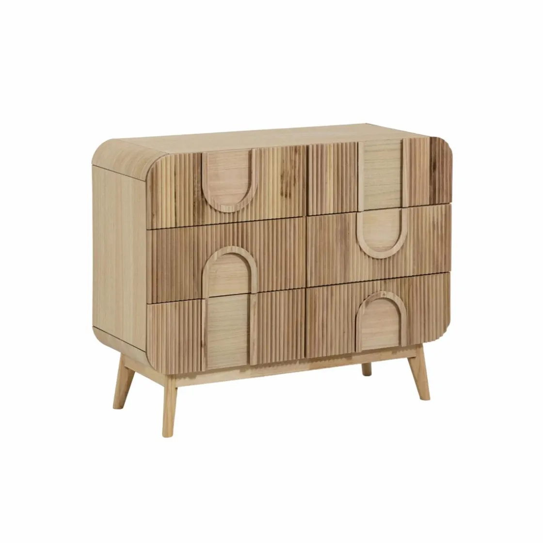Made in Meubles Commode<Commode en bois de paulownia Nilo