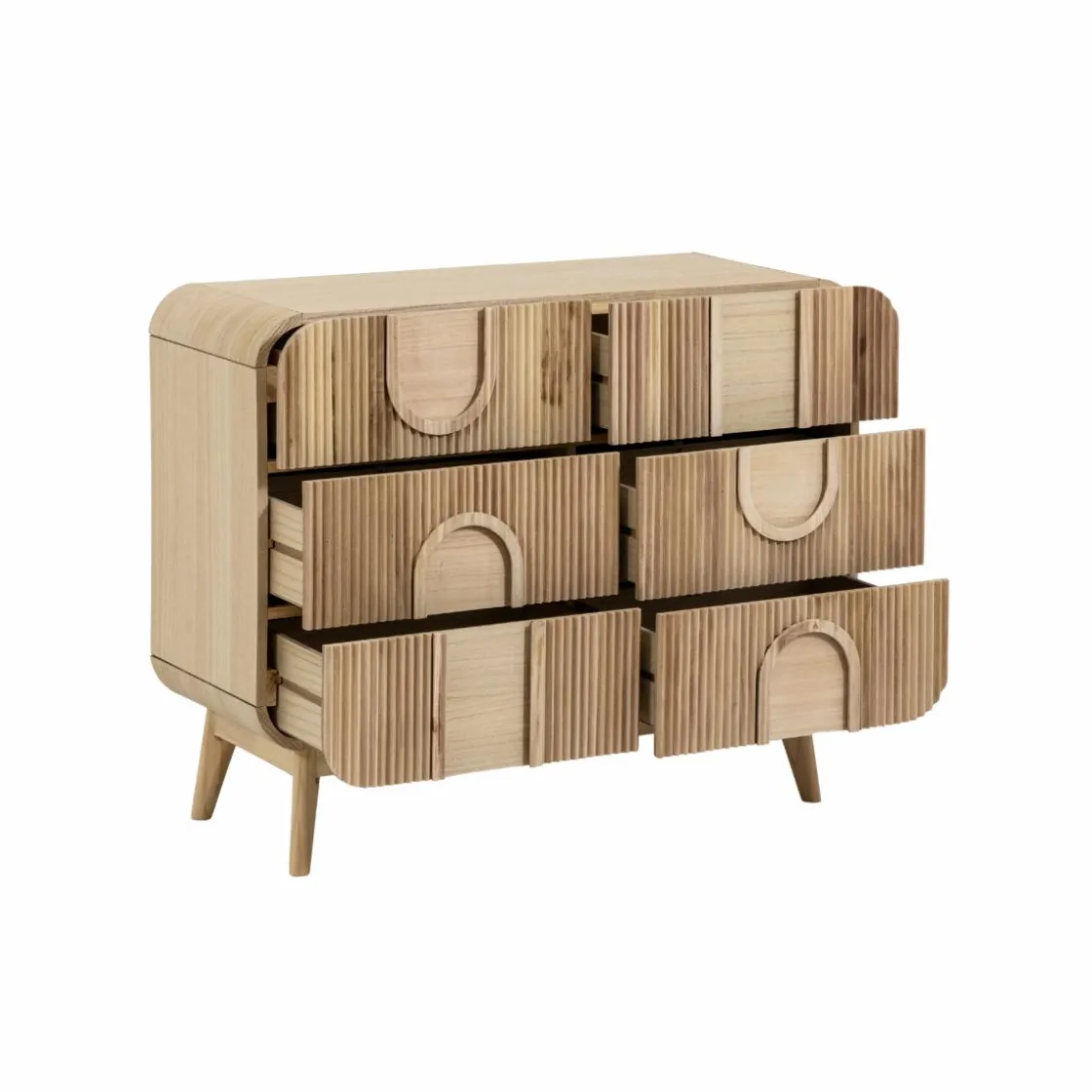 Made in Meubles Commode<Commode en bois de paulownia Nilo