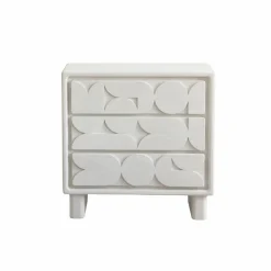 Made in Meubles Commode<Commode en bois effet béton blanc Danaé