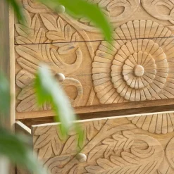 Made in Meubles Commode<Commode sculpté en bois de manguier Adonie