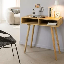 Made in Meubles Table Console<Console avec rangement en bois de manguier Maëva