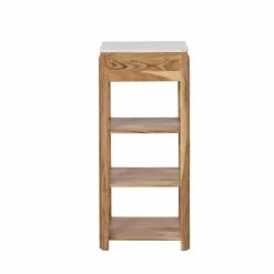 Made in Meubles Table Console<Console avec tiroir en bois d'acacia et marbre Emyr