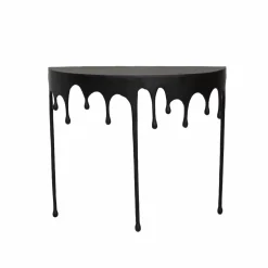 Made in Meubles Table Console<Console en aluminium noir Calypso