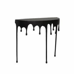 Made in Meubles Table Console<Console en aluminium noir Calypso
