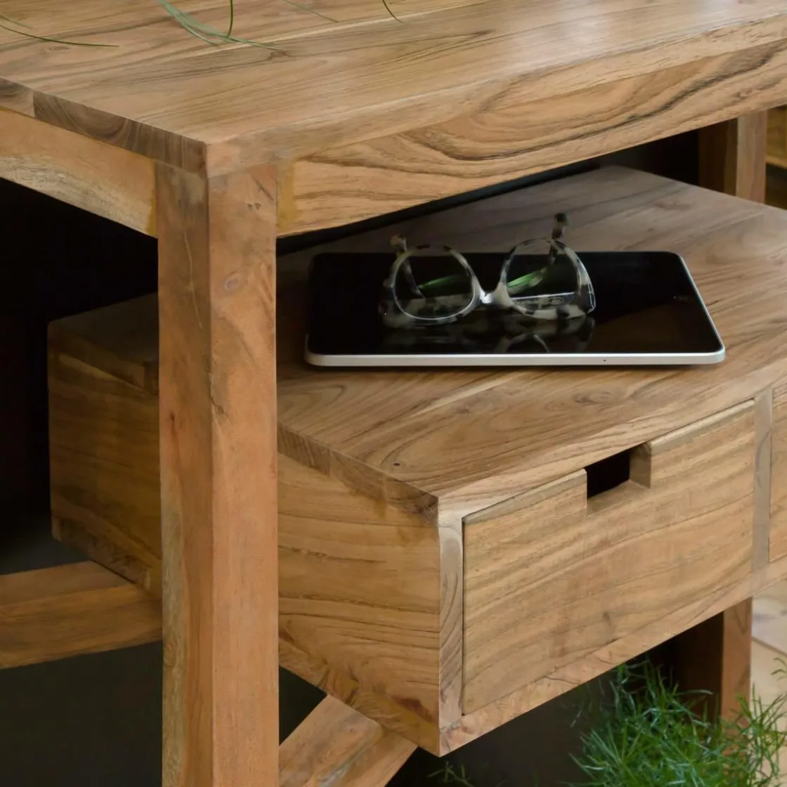 Made in Meubles Table Console<Console en bois d’acacia massif Oslo