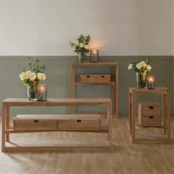 Made in Meubles Table Console<Console en bois d’acacia massif Oslo