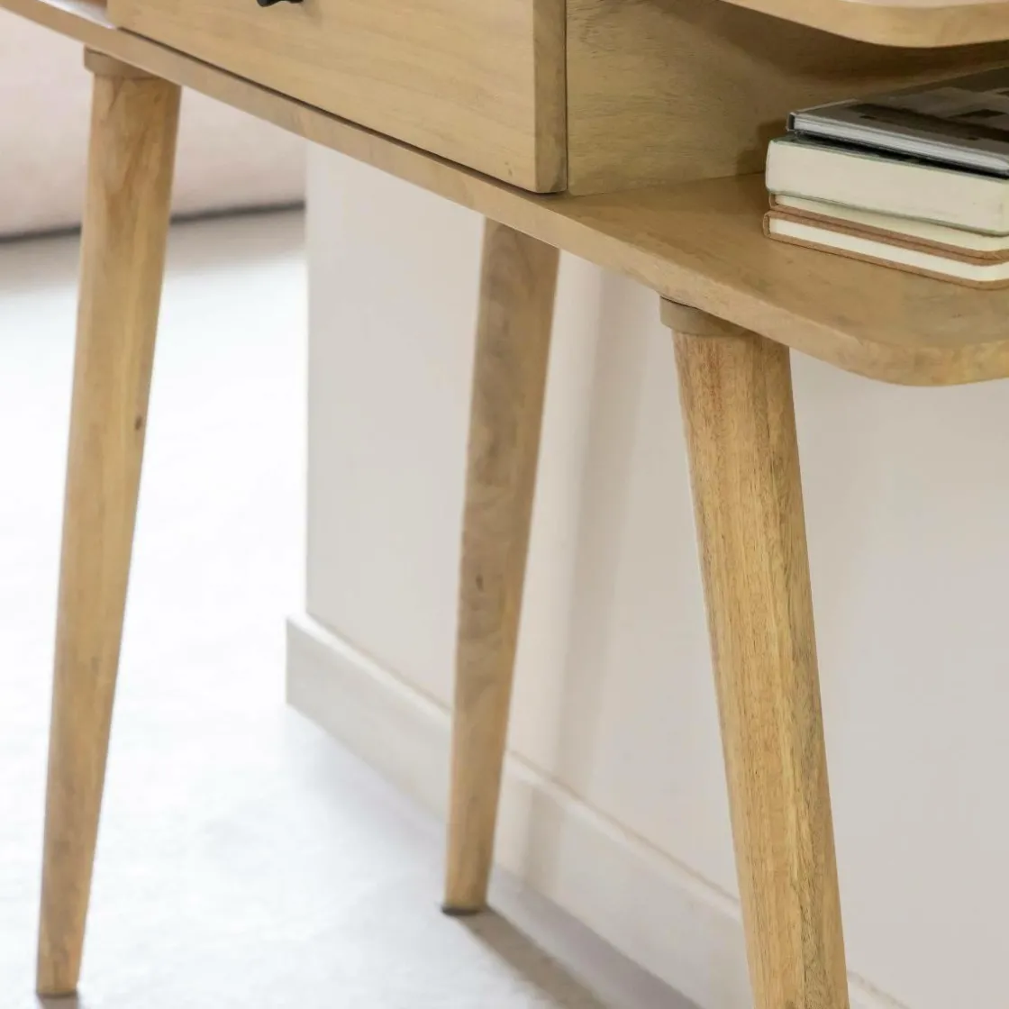 Made in Meubles Table Console<Console en bois de manguier Amara