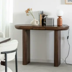 Made in Meubles Table Console<Console en bois de manguier Kate