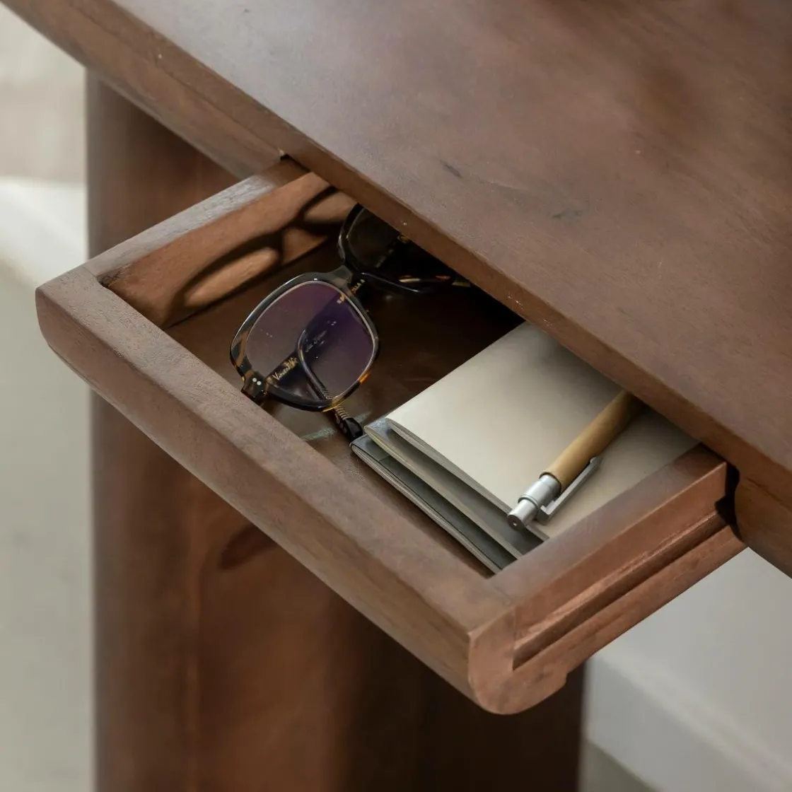 Made in Meubles Table Console<Console en bois de manguier Kate